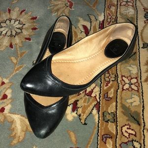 Frye black flats